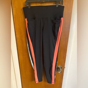 LIVI high-rise, moisture wicking, colorful 7/8 leggings, size 14/16